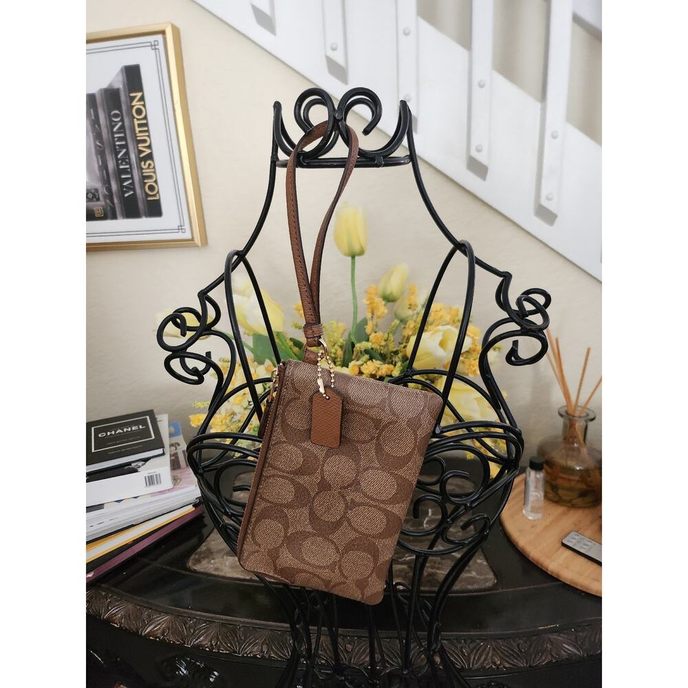 Coach Corner Zip Wristlet - Picture 2 of 3